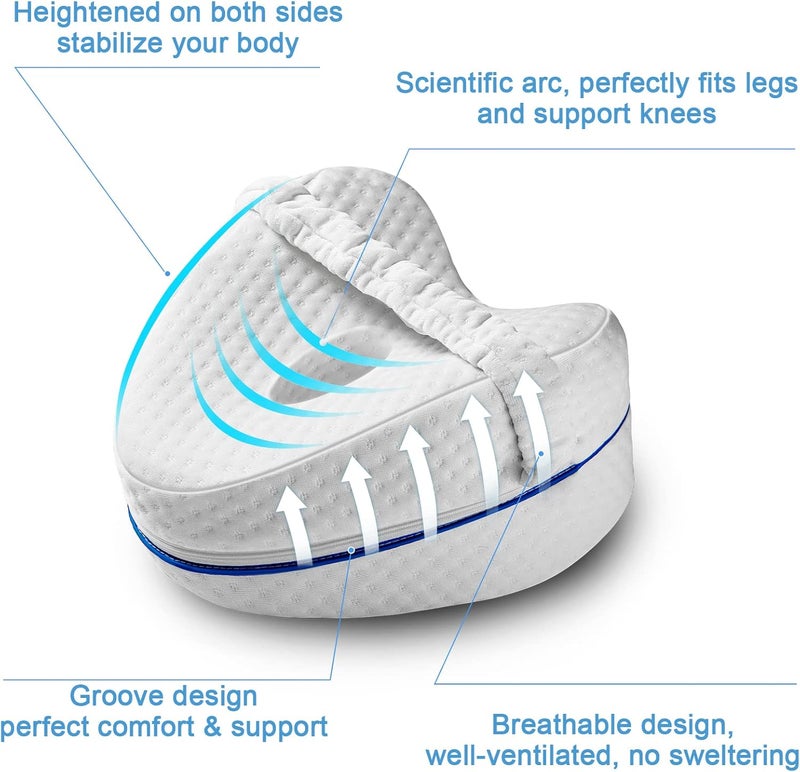 Vertdens Leg Pillow, Knee Pillow for Side Sleepers, Leg Pillows for Sleeping, Knee Cushion for Sleeping,Suitable for Relieving Leg, Back, Knee Pain - Image 2